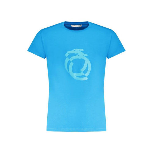 Trussardi Light Blue Cotton Men T-Shirt