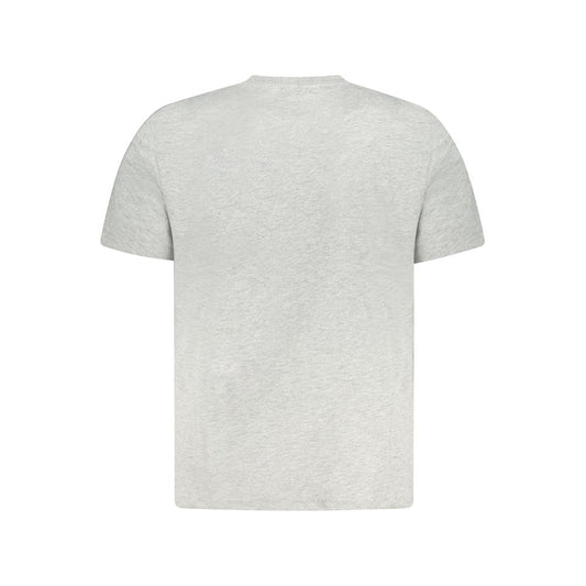 Back view of North Sails gray cotton men's T-shirt, featuring premium material for comfort and style.
