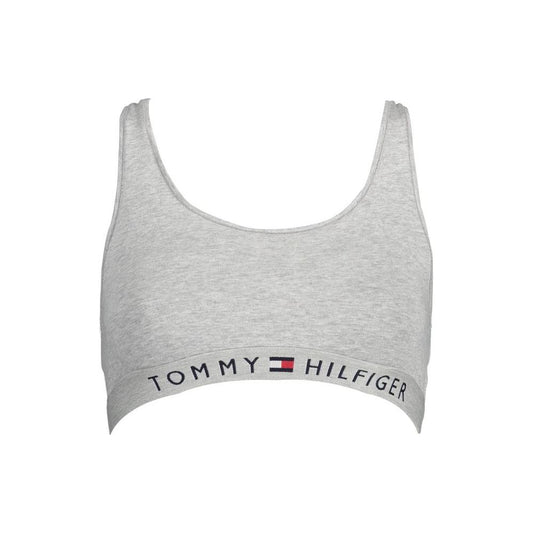 Tommy Hilfiger Gray Cotton Women Sports Bra