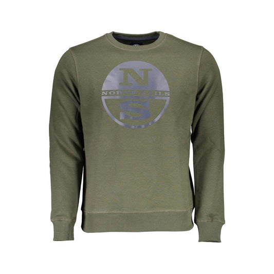 North Sails Green Cotton Men Sweater