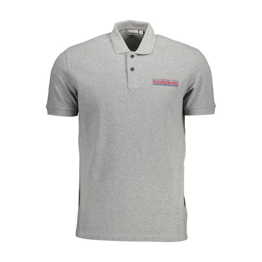 Napapijri Brown Cotton Men Polo Shirt