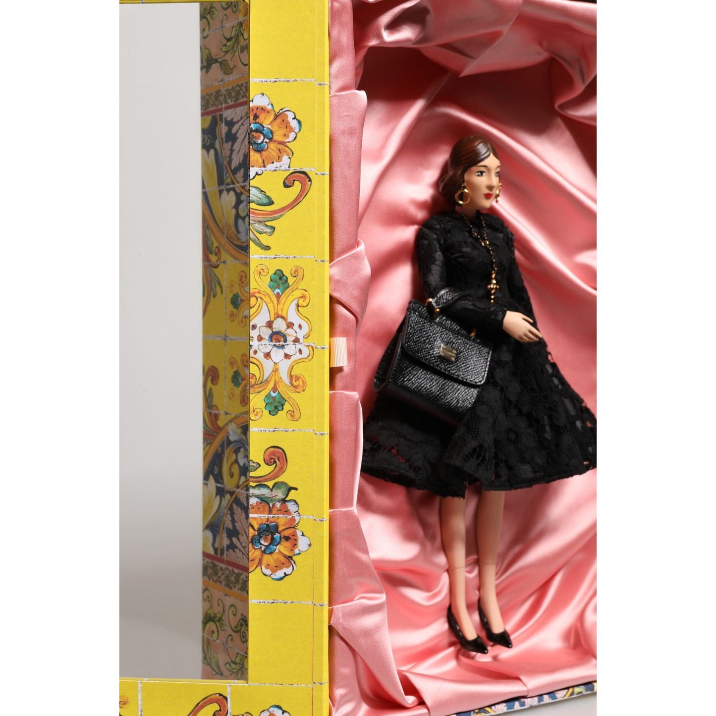 Dolce & Gabbana Black Dress Ceramic Porcelain Fashion Leather Sicily Dolls