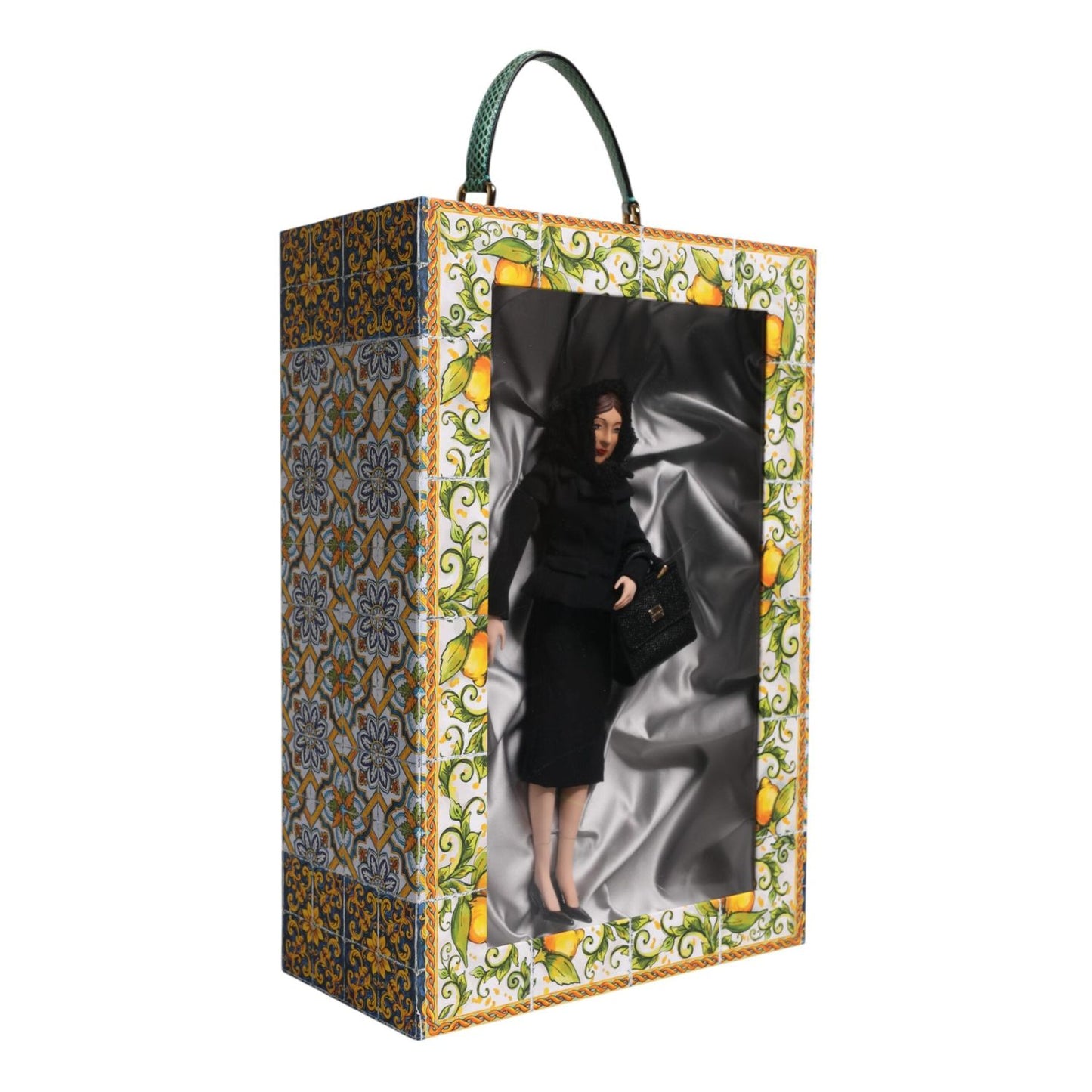 Dolce & Gabbana Black Dress Ceramic Porcelain Fashion Leather Sicily Dolls