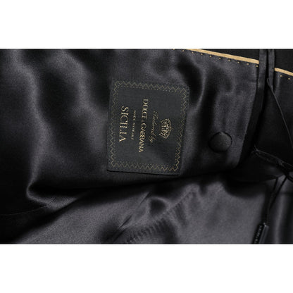 Dolce & Gabbana Black SICILIA CrystalEmbellished Coat Blazer