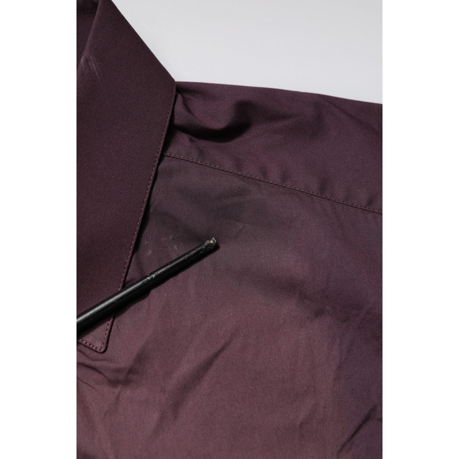 Dolce & Gabbana Burgundy Cotton GOLD Long Sleeves Shirt