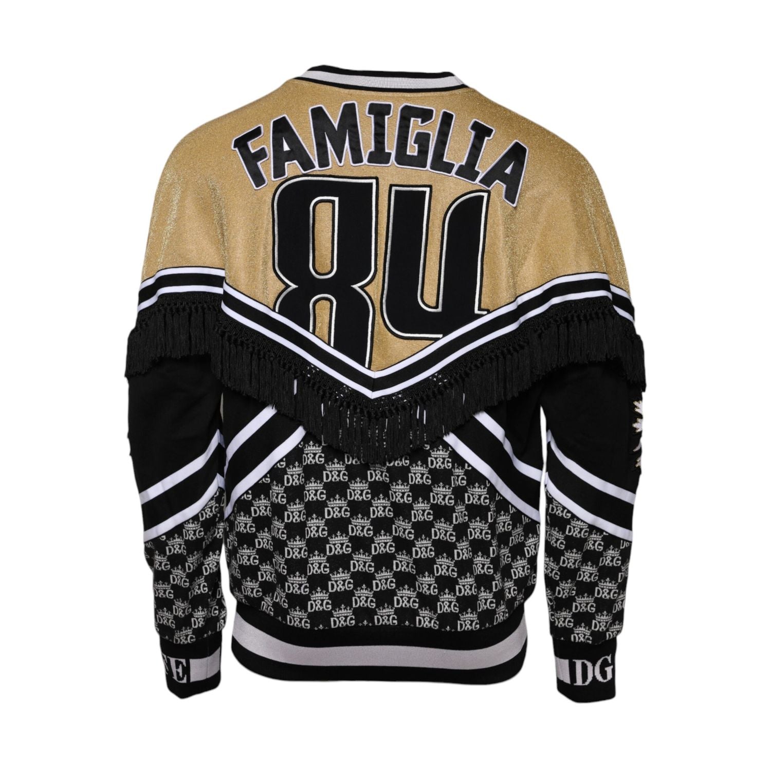 Dolce & Gabbana Multicolor Cotton Crew Neck Pullover Sweater