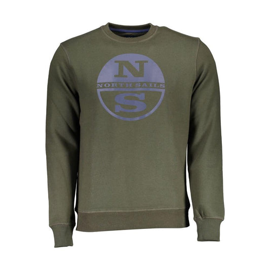 North Sails Green Cotton Men Sweater
