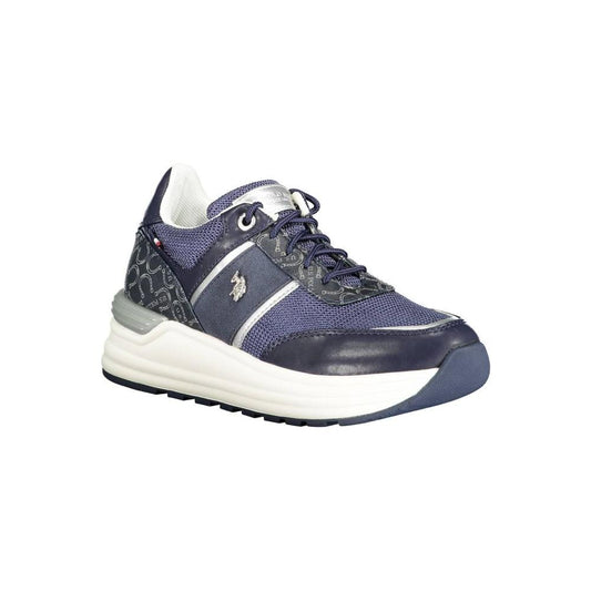 U.S. POLO ASSN. Blue Polyester Women Sneaker