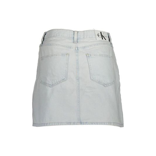 Calvin Klein Light Blue Cotton Women Skirt