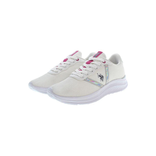 U.S. POLO ASSN. White Polyester Women Sneaker