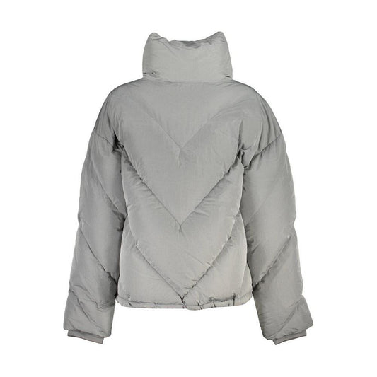 K-WAY Elegant Gray Long-Sleeved Jacket KW-22238-XS
