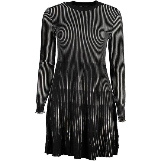 Desigual Elegant Long Sleeve High Neck Dress with Contrast