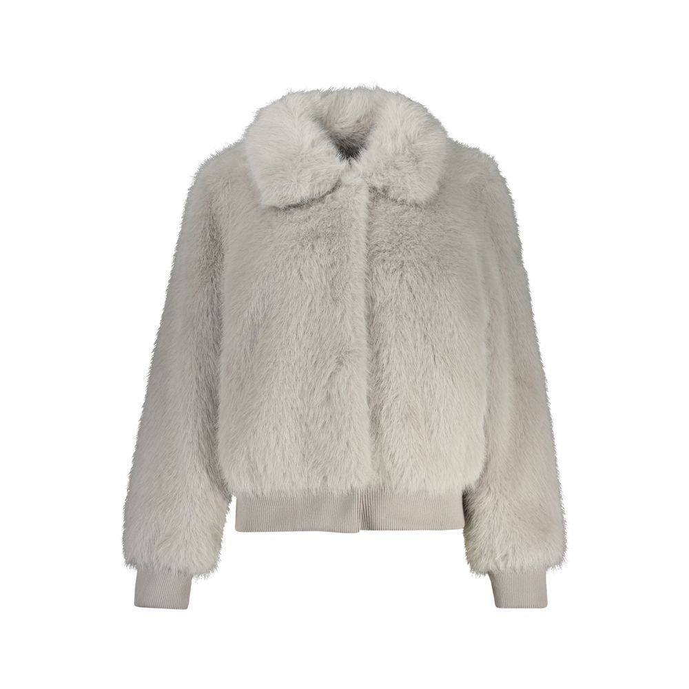 Guess Jeans Gray Polyester Jackets & Coat GU-32425-L