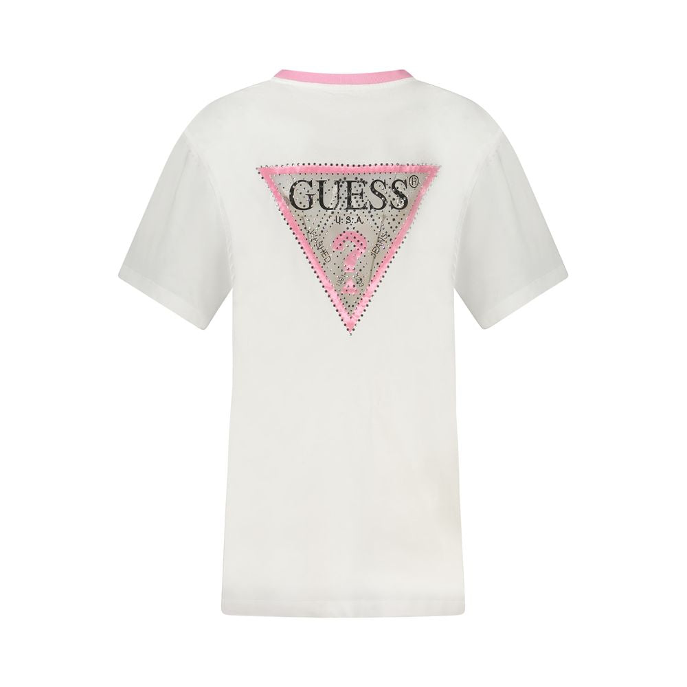 Guess Jeans White Cotton T-Shirt