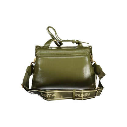 Mario Valentino Green Polyethylene Handbag with adjustable handle and strap, multiple compartments, zip and snap closure, logo detail.