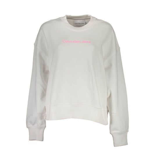Calvin Klein White Cotton Sweatshirt