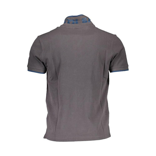 North Sails Gray Cotton Men Polo Shirt