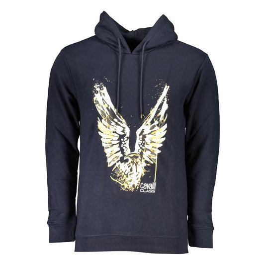 Cavalli Class Blue Cotton Men Sweater