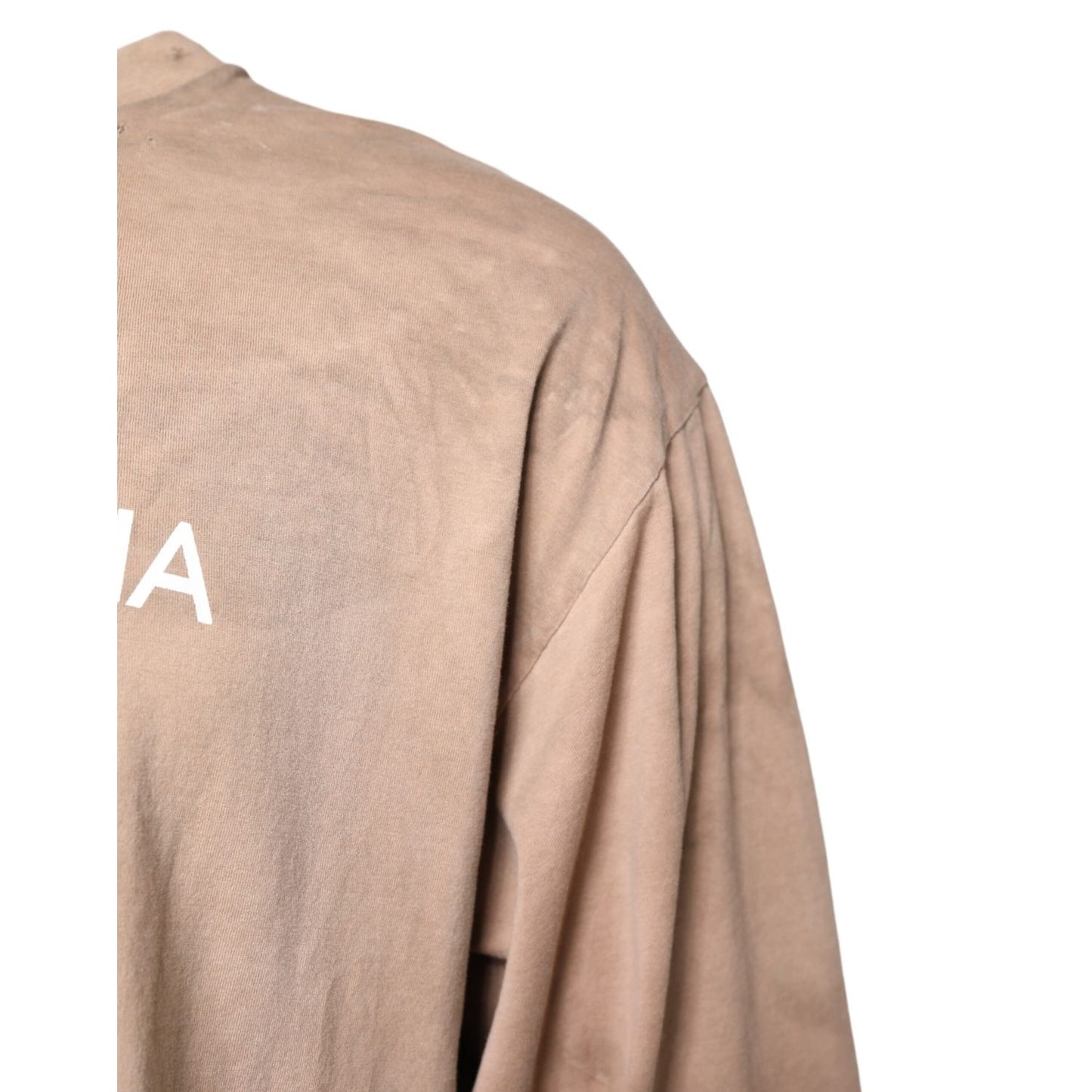 Dolce & Gabbana Beige Tie Dye Logo Print Cropped T-shirt