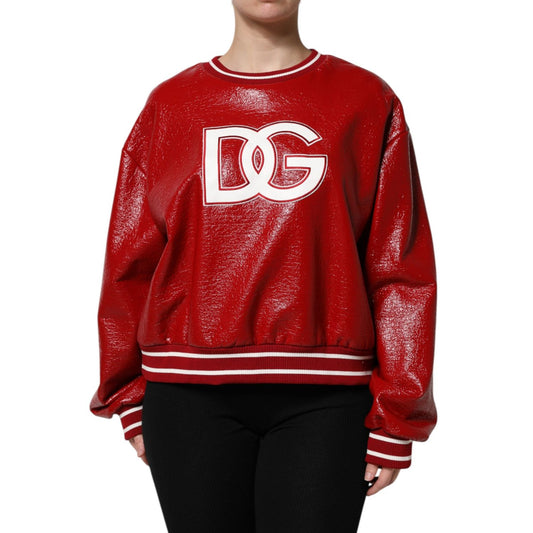 Dolce & Gabbana Red Wool DGLogo Embroidery Pullover Sweater THS90392-46