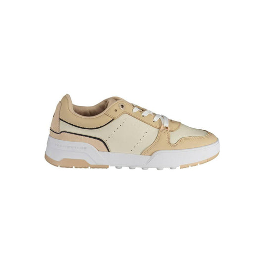 Tommy Hilfiger Beige Leather Women Sneaker