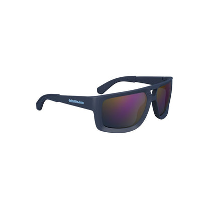 Calvin Klein Blue Plastic Men Sunglasses with square frame and blue lenses for modern style