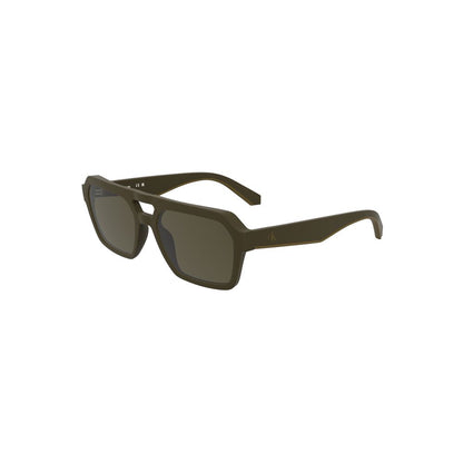 Calvin Klein Brown Bio-Based Fabric Men Sunglasses with eco-friendly square frames and classic design in rich brown hue.