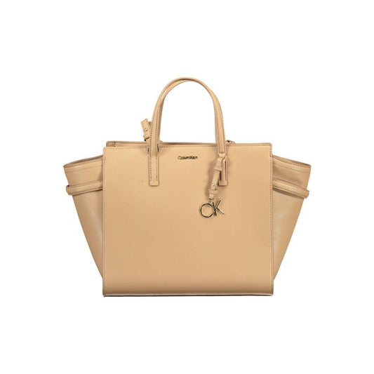 Calvin Klein Beige Polyester Women Handbag