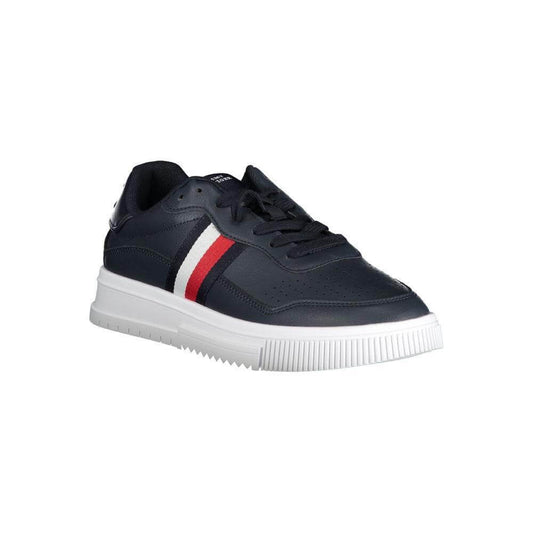 Tommy Hilfiger Blue Leather Men Sneaker TO-37378-EU40/US7