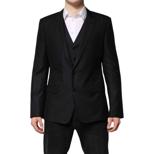 Dolce & Gabbana Black Single Breasted Suit 2 Piece Jacket KOS2342-52