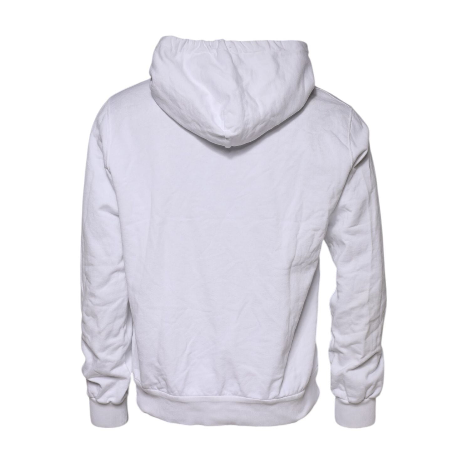 Dolce & Gabbana White Embossed Logo Hooded Sweatshirt Sweater