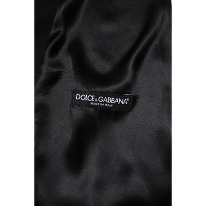 Dolce & Gabbana Black Wool Dress Formal Men Waistcoat Vest