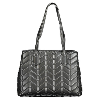 Mario Valentino Black Polyethylene Women Handbag with elegant design and spacious interior, perfect for modern fashionistas.