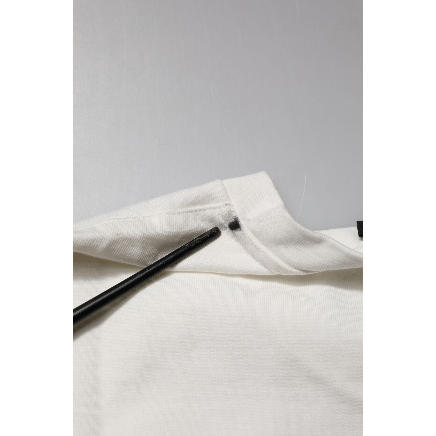 Dolce & Gabbana White Cotton DG Logo Print Round Neck T-shirt