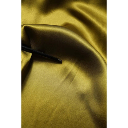 Dolce & Gabbana Green Ascot Collar Long Sleeves Blouse Top