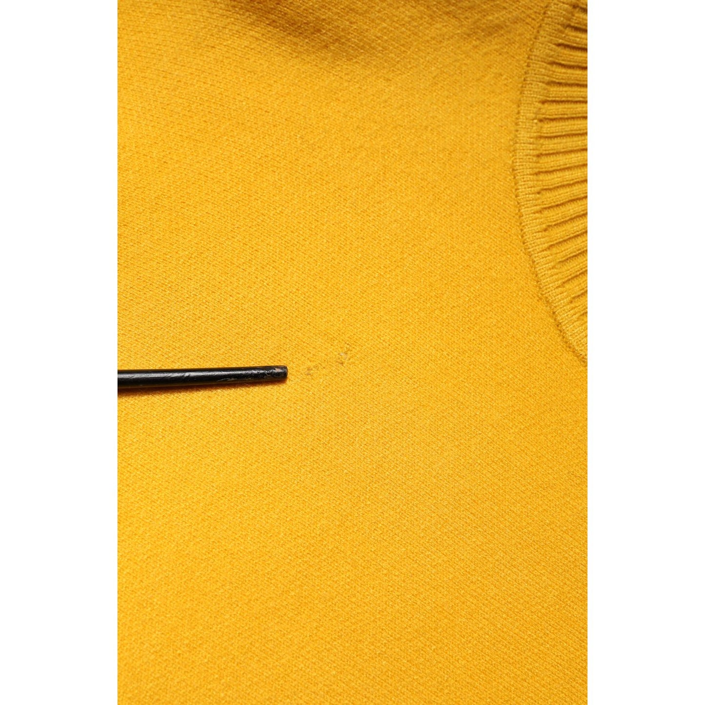 SIGNS Yellow Stripe Long Sleeve Overcoat Pullover Sweater