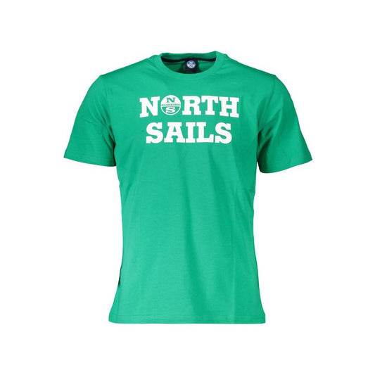 North Sails Green Cotton Men T-Shirt