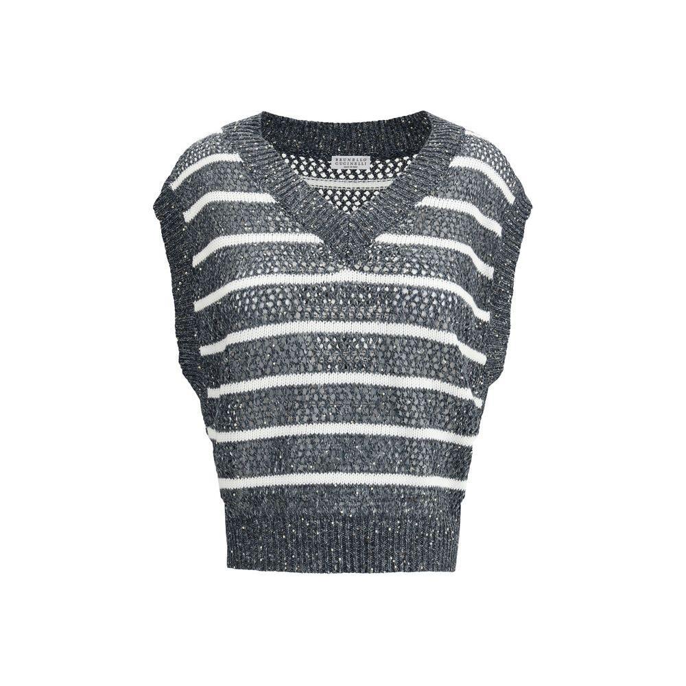 Brunello Cucinelli Striped Vest BR-MCO558902CAS74-XXL