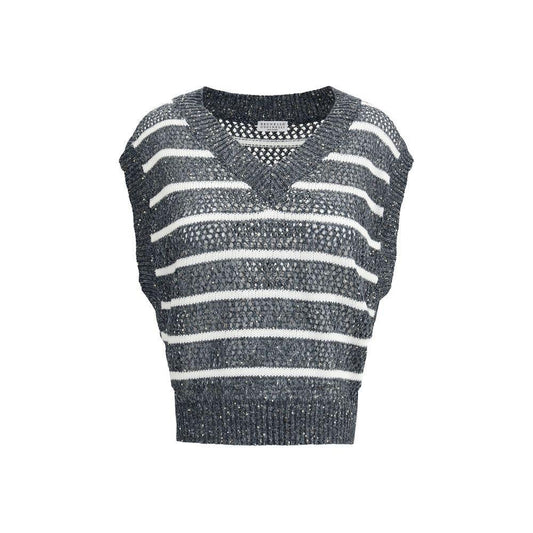Brunello Cucinelli Striped Vest BR-MCO558902CAS74-XXL
