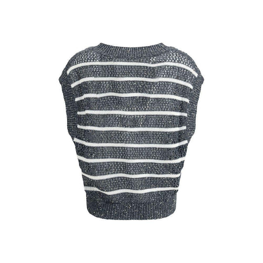 Brunello Cucinelli Striped Vest BR-MCO558902CAS74-XXL