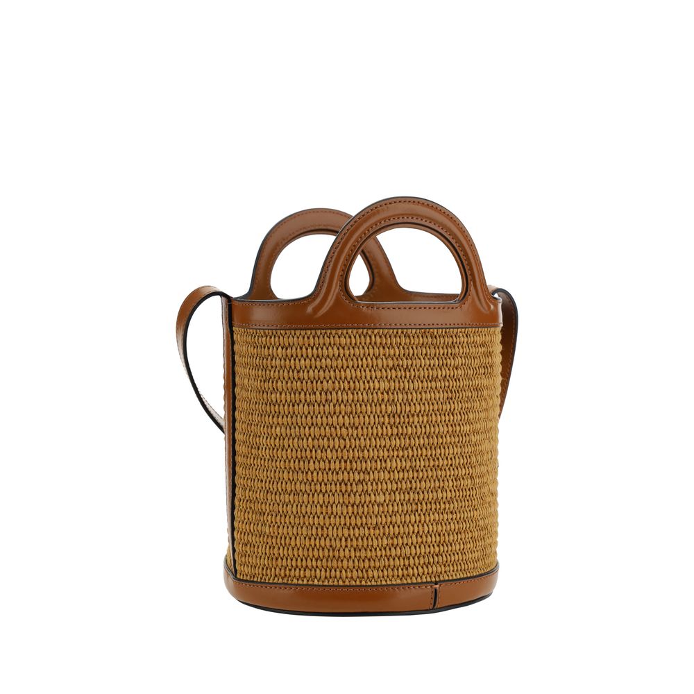 Marni Brown Cotton Backet Bag