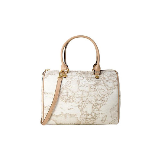 Alviero Martini Prima Classe White Cotton Handbag