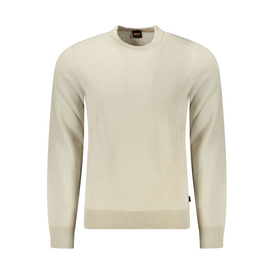 Hugo Boss Beige Cotton Men Sweater BO-34608-XL