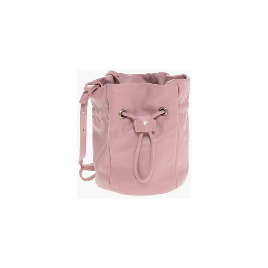 Dsquared² Leather Bucket Bag with Removable Shoulder Strap