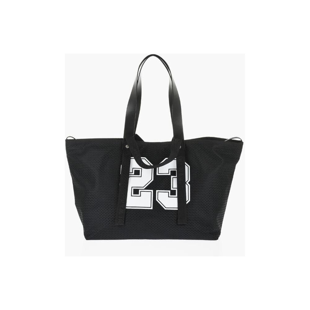Front view with bag zipped and handles upright.