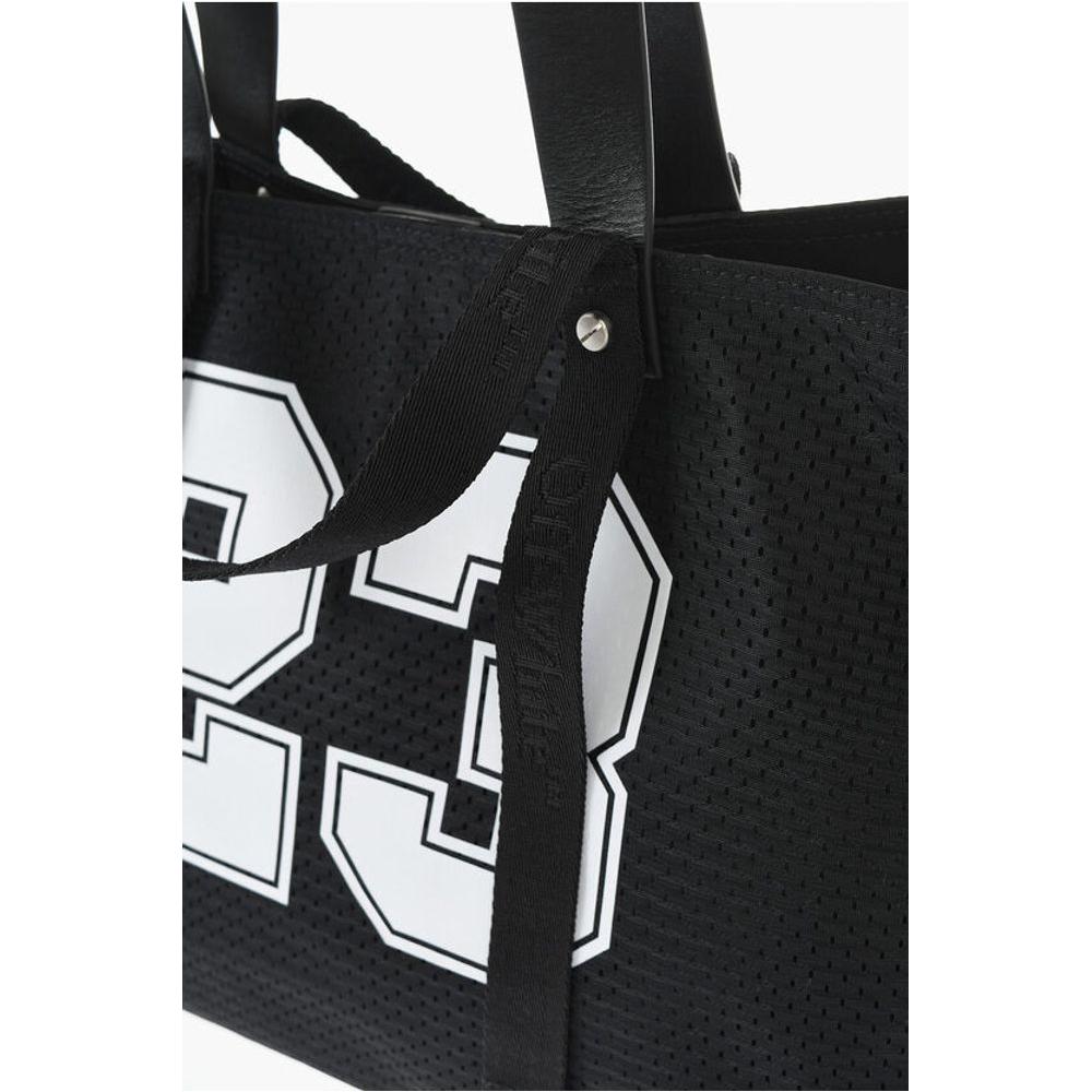 Front view with bag zipped and handles upright.