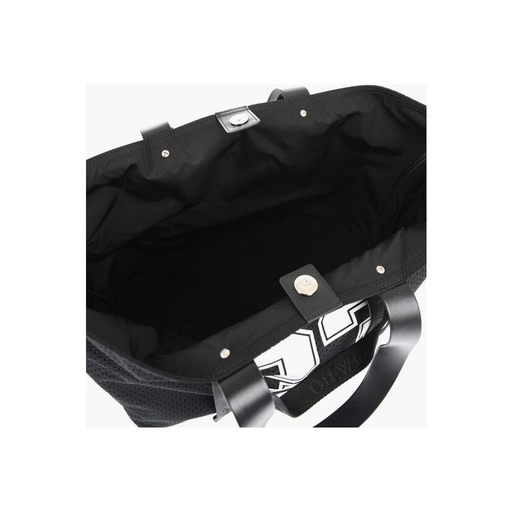 Front view with bag zipped and handles upright.