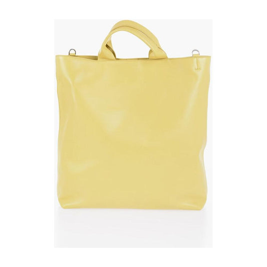 Jil Sander Leather Tote Bag with Removable Shoulder Strap