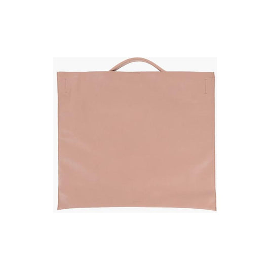 Jil Sander Leather Tote Bag with Snap Closure