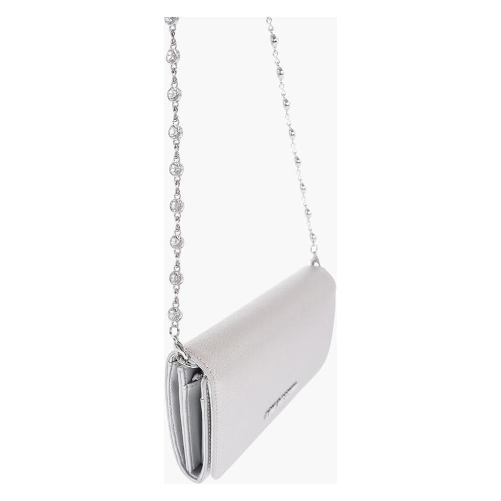 Moschino LOVE Saffiano Faux Leather Wallet with Removable Chain